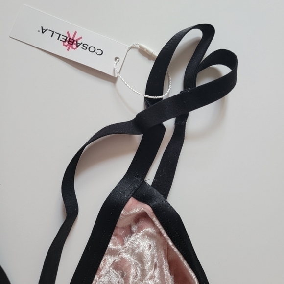 Cosabella Bisou Mandorla Crushed Velvet Bralette New Size M - Picture 6 of 11